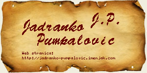 Jadranko Pumpalović vizit kartica